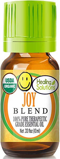 Organic Joy Blend Essential Oil (100% Pure - USDA Certified Organic) Best Therapeutic Grade Essential Oil - 10ml