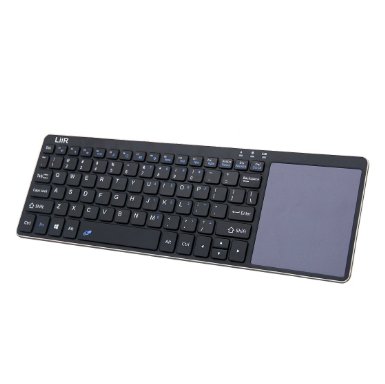 LiiR Wireless Bluetooth Keyboard with Multi Touchpad,Touch Keyboard for Windows, Linux /Android IOS Tablet PC/ Galaxy Tabs& Smart Phone (black )