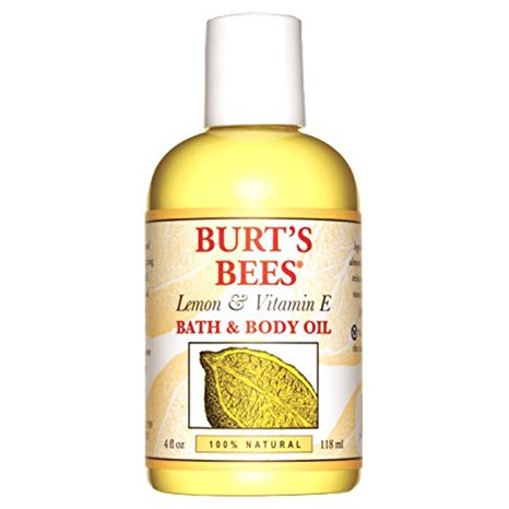 Burt's Bees Lemon & Vitamin E Bath & Body Oil, 4 Fluid Ounce