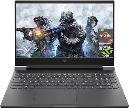 HP Victus Gaming Laptop 2023 Newest, 16" QHD 240Hz 2K Display, NVIDIA GeForce RTX 4060 Graphics, AMD Ryzen 7-7840HS (Beat i7-13700H), 64GB DDR5 RAM, 1TB SSD, Backlit Keyboard, Windows 11 Home