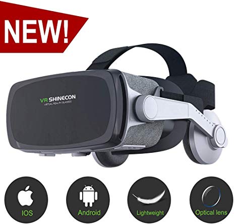 Virtual Reality Headset, VR SHINECON New Version 9.0 VR Headset 3D VR Glasses for TV, Movies & Video Games - VR Goggles Compatible with iOS, Android and Other Phones Within 4.7-6.0 inch