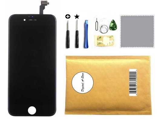 Coolmall369 LCD Touch Screen Digitizer Assembly Replacement for iPhone 6 (4.7 inch) Without home button and camera (black)