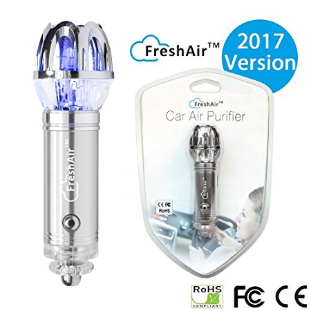 Best Car Air Purifier, Car Air Freshener, Ionizer, Ionic Air Purifier | Removes Pollen, Smoke, Bad Smell and Odors - Ideal for Automobile or RV and Car Gift
