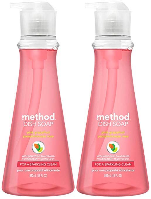 Method Dish Soap Pump - 18 oz - Pink Grapefruit - 2 pk