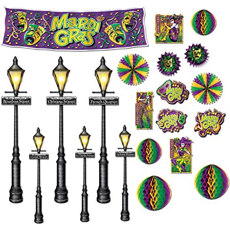 Mardi Gras Decor & Street Light Props Assortment 8in.- 46in.