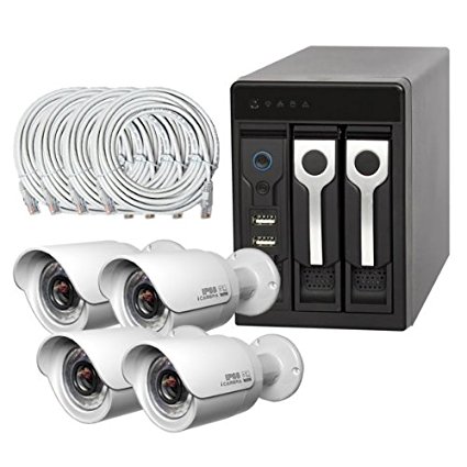 HDVD, 4CH PoE NVR(1TB HDD) Package KIT w/ 4 of 1.3MP Bullet Cameras