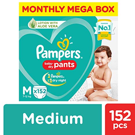 Pampers New Diapers Pants Monthly Box Pack, Medium (152 Count)