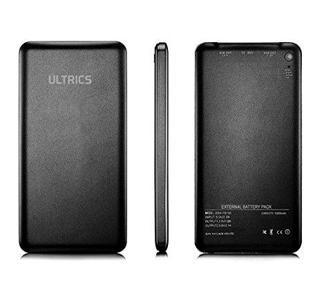 Portable Power Bank ULTRICS® Power bank 10000mAh with Li Polymer Battery, (2016 Version) Ultra-Slim Mobile Phone Power Bank, External battery Charger for iPhone, Samsung Galaxy,Nexus,iPad,HTC,Nokia,Camera and other USB devices