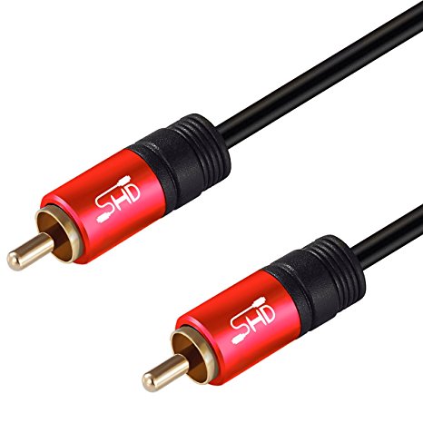 Subwoofer Cable,SHD RCA Cable RCA to RCA Audio Cable Premium Sound Quality Dual Shielded with Gold Plated Connectors-10Feet