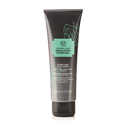 The Body Shop 100% Vegan Himalayan Charcoal Purifying Clay Face Wash, 4.23 Ounce