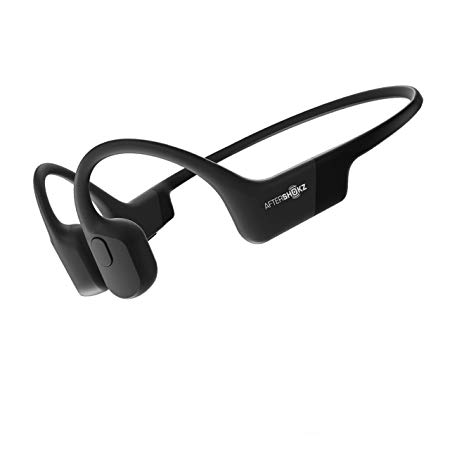 AfterShokz Aeropex Open-Ear Wireless Bone Conduction Headphones with Sport Belt, Cosmic Black