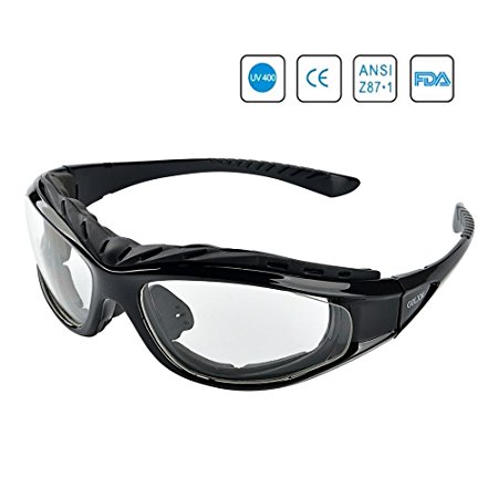 Improved Design Barbecue Goggles Onion Goggles Cycling Outdoor Goggles for Grilling BBQ Food And Sports Prep - Multipurpose Goggles with Adjustable Removable Strap (Black)