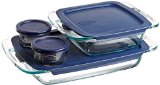 Pyrex Easy Grab 8-Piece Glass Bakeware and Food Storage Set