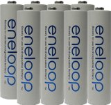 Panasonic Eneloop AAA 4th generation NiMH Pre-Charged Rechargeable 2100 Cycles 8 Batteries  Free Battery Holder