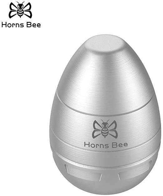 Horns Bee 4 Piece 2" Tumbler Roly-Poly Style Aluminum Alloy Spice Herb Grinder (Silver)