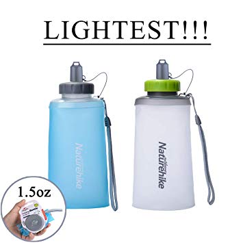 Ultralight Collapsible Water Bottle - Perfect for Outdoor & Travel | 0.1lbs Lightest | Food Grade | Super Strong | Leak Proof | Easy Wash | BPA Free| Anti-Choking