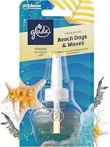 Glade (Brise) Electric Scented Oil Nachfüller, elektrischer Raumduft mit Duftöl, Beach Days & Waves, 1er Pack (20 ml)