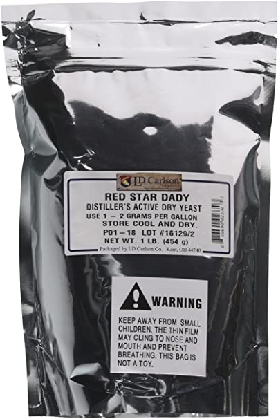 Home Brew Ohio Red Star DADY 1 lb Distiller's Yeast (2 Pack)
