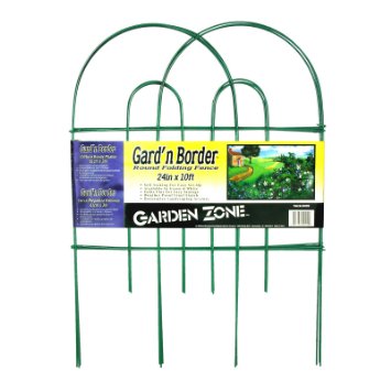 Origin Point 042410 Gard'n Border Round Folding Fence, Green, 24-Inch x 10-Feet