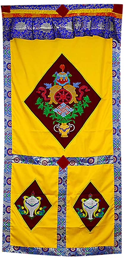 100% Handcraft Cotton Tibetan Drape Door Panel Curtain 35x71" Wall Hanging #104