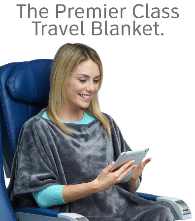 Travelrest 4-in1 Premier Class Travel Blanket with Pocket - Cover Shoulders - Soft and Luxurious (#1 BEST SELLER) - GREAT HOLIDAY GIFT!
