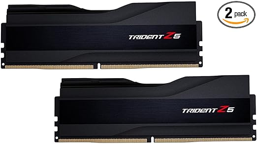 G.SKILL Trident Z5 Series (Intel XMP 3.0) DDR5 RAM 32GB (2x16GB) 6000MT/s CL30-40-40-96 1.35V Desktop Computer Memory UDIMM - Matte Black (F5-6000J3040F16GA2-TZ5K)