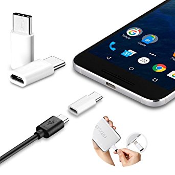 Voberry USB-C Type-C to Micro USB Data Charging Adapter for LG G5 / Nexus 6P/5X (pack of 10)