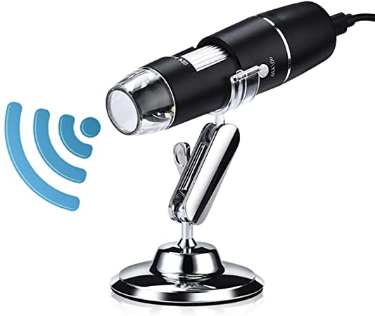 ICQUANZX WiFi Digital Microscope Wireless 50X to 1000X Zoom Magnification Mini Handheld Endoscope Inspection HD Camera 8 LED Light, Compatible with iPhone iPad Android Smartphone Mac Windows