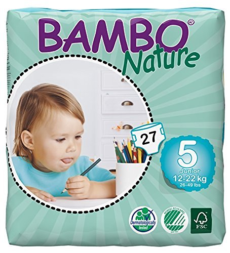 Bambo Nature Baby Diapers Classic, Size 5, 27 Count