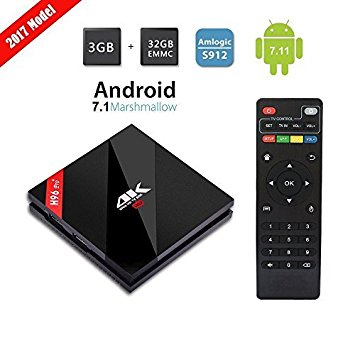 [3GB ROM 32GB RAM] H96 Pro Plus Smart TV Box Amlogic S912 Octa-core CPU Android 7.1 Dual-band WIFI 2.4GHz/5.0GHz Bluetooth 4.1 1000M LAN 4K 2K Set Top Box