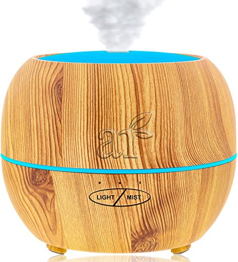 ArtNaturals Aromatherapy Essential Oil Diffuser – (150 ml Tank) – Ultrasonic Aroma Humidifier - Adjustable Mist Mode, Auto Shut-Off and 7 Color LED Lights – For Home, Office, Bedroom and Baby
