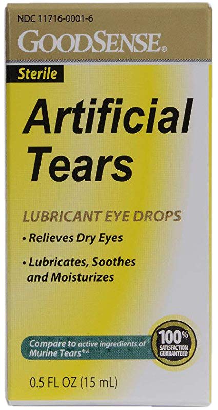 Goodsense Eye Drops Artificial Tears, Blue, 0.5 Fluid Ounce