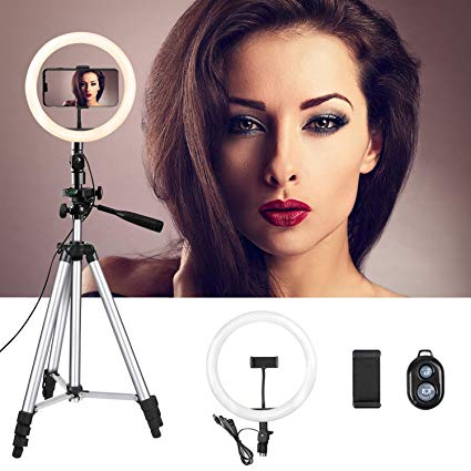 Eocean 10.2" Selfie Ring Light with Tripod Stand for YouTube/Live Stream/Makeup Artist, Large Led Camera Ringlight for Vlog/Video/Photography Compatible with iPhone Xs/Max/XR 8/7 Plus/X/Android