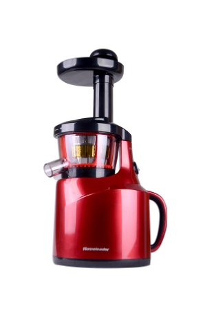 Homeleader® slow juice extractor 150-Watt for all fruit and vegetable, cool bright red