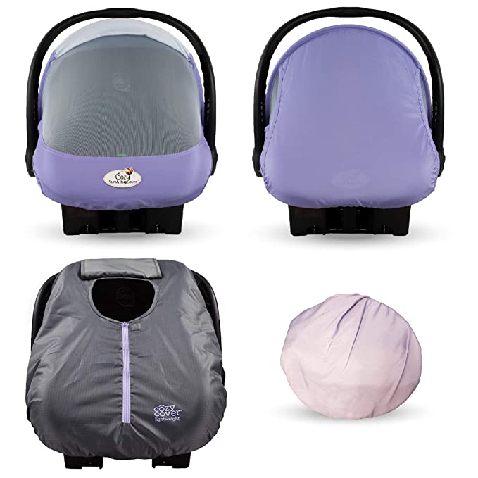 Cozy Combo Pack (Rhapsody Purple) – Sun & Bug Cover Plus a Lightweight Summer Cozy Cover - Trusted by Over 6 Million Moms Worldwide – Protects Your Baby from Mosquitos, Insects, The Sun, Wind