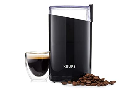 Krups Black Fast Touch Oval Electric Spice And Coffee Grinder With Free Cleaning Brush