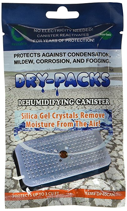 Dry-Packs 40 Gram Indicating Silica Gel in Sturdy Aluminum Canister