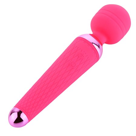 Waterproof Massager, Silicone 10 Speed Powerful Clitoral G-Spot Vagina and Clitoris Vibrating Vibrator(Hot pink)