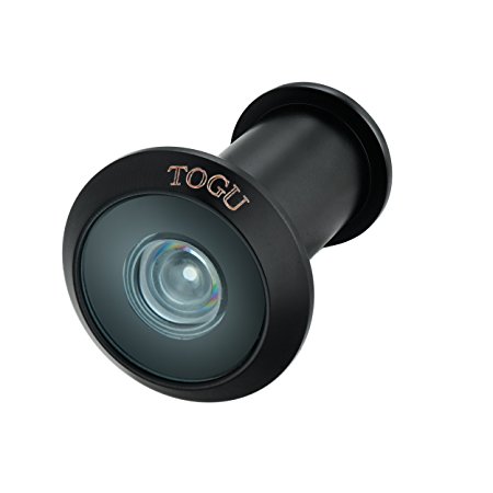 TOGU TG2614NG-SC Brass UL Listed 220-degree Door Viewer for 1-3/8" to 2-1/6" Doors, Black Finish