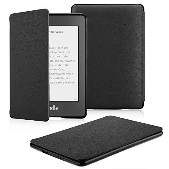 OMOTON Kindle Paperwhite Case (10th Generation-2018), Smart Shell Cover with Auto Sleep Wake Feature for Kindle Paperwhite 10th Gen 2018 Released,Black