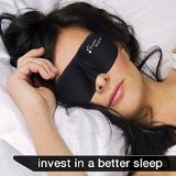 1 RATED Sleep Mask By Dream Maker - Anti-Aging PREMIUM Soft Silk Quality - Contoured Eye Mask with Carry Pouch and Ear Plugs - Very Lightweight With Adjustable Velcro Strap - Satisfaction Guaranteed - For Men Women Kids - Block Out Light Completely - Best For Travel Insomnia or Quiet Night Sleeping
