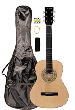 Directly Cheap 36" Inch 3/4 Natural Student Beginner Classical Nylon String Guitar and Carrying Bag, Strap, & DirectlyCheap(TM) Translucent Blue Medium Guitar Pick (PRO-K Series))[Teacher Approved]