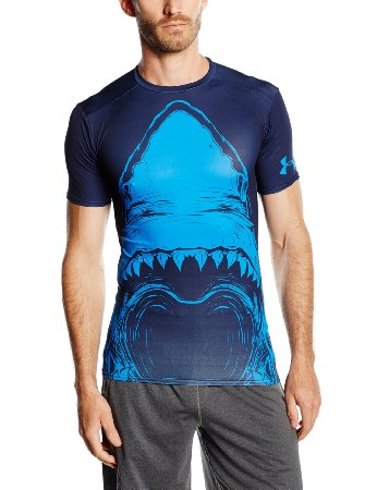 Mens Under Armour 100% Beast Shark Compression Shirt