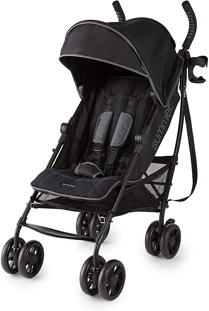 Summer 3Dlite  Convenience Stroller, Matte Black – Lightweight