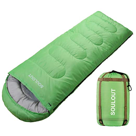 SOULOUT Sleeping Bag – 4 Season Warm Weather and Winter, Lightweight, Waterproof – Great for Adults & Kids - Excellent Camping Gear Equipment, Traveling, and Outdoor Activities