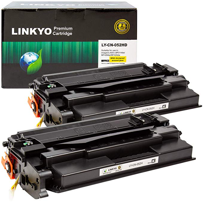 LINKYO Compatible Toner Cartridge Replacement for Canon 052H 052 High Capacity (Black, 2-Pack)