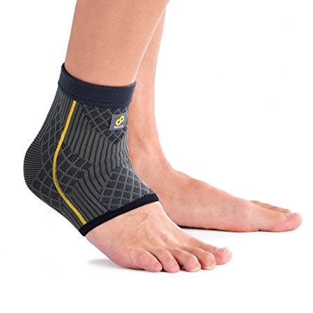 Bracoo Ankle Sleeve, Elasticated Compression Support for Plantar Fasciitis Relief – Increased Muscle Stability, Breathable Fabric & Natural Motion for Athletes – Guardian