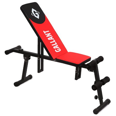 Gallant Weight Bench Weight Lifting Gym Home WorkOut Bench Height Adjustable Utility Bench Flat Incline Decline Abs Adjustable Barbell Crunch