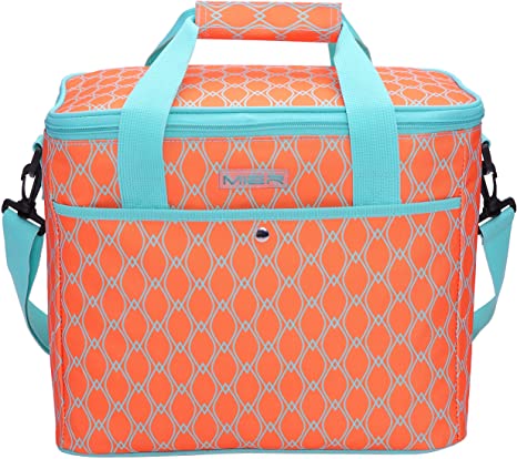 MIER Large Cooler Lunch Bag for Camping, Shopping, Gym, Travel, Picnic, 18L, Orange