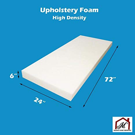 Mybecca Upholstery Foam Cushion Density Seat Replacement, Upholstery Sheet, Foam Padding (6x24x72)
